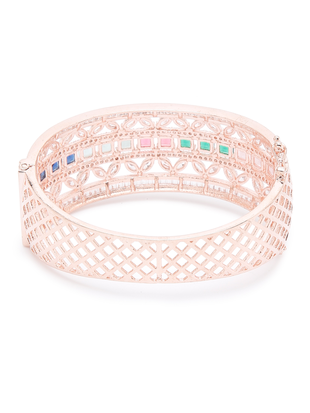 YouBella Jewellery Celebrity Inspired Gold Plated American Diamond Bracelet for Girls and Women